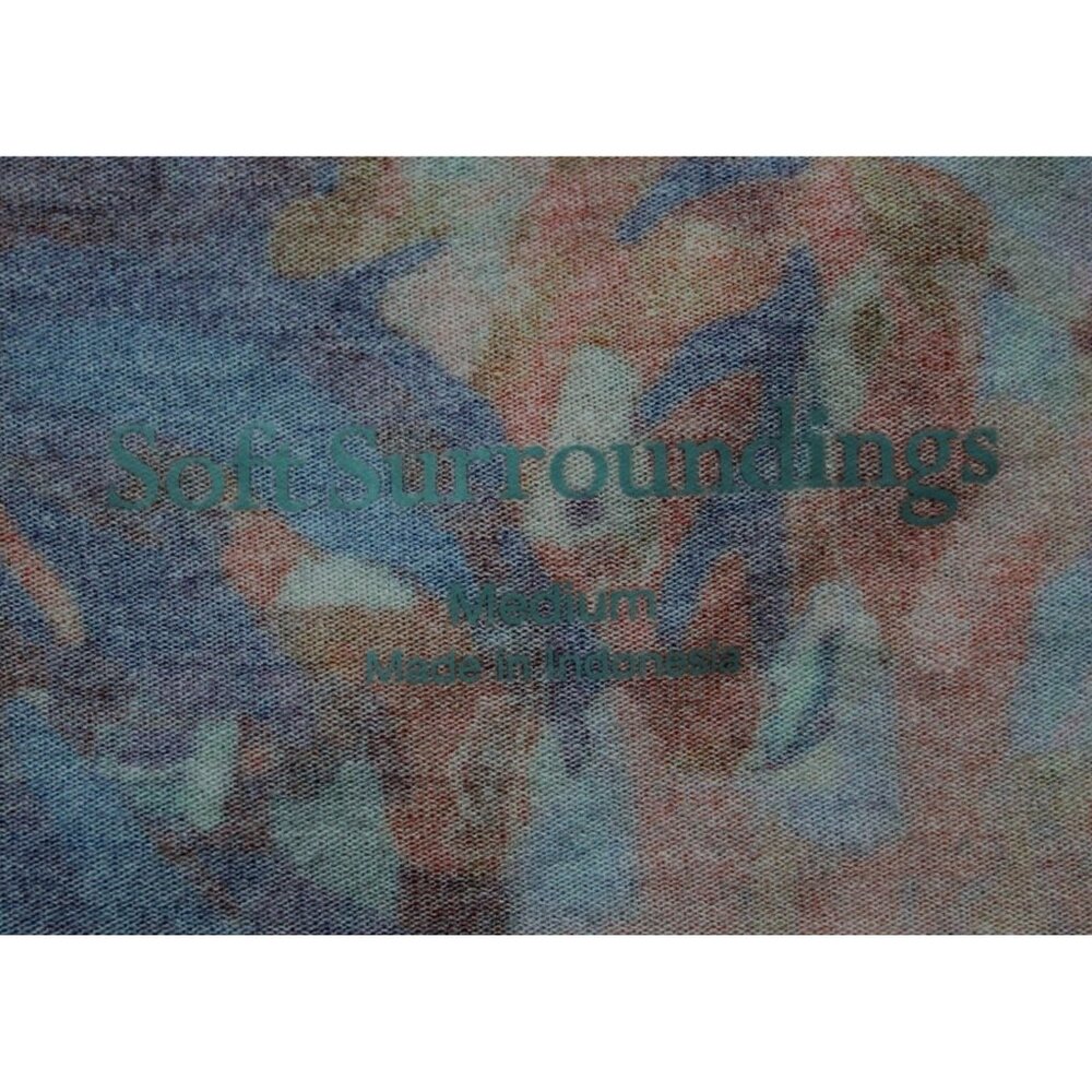 SOFT SURROUNDINGS Estelle Maxi Dress Jersey Knit Mixed Patterns, Size M Medium - Picture 12 of 13